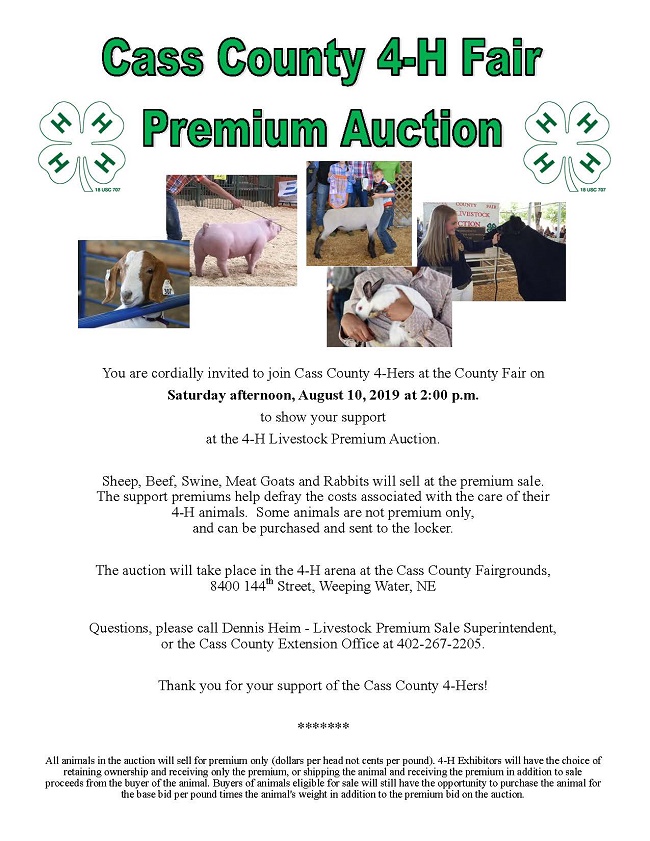 Livestock Auction Poster 2019