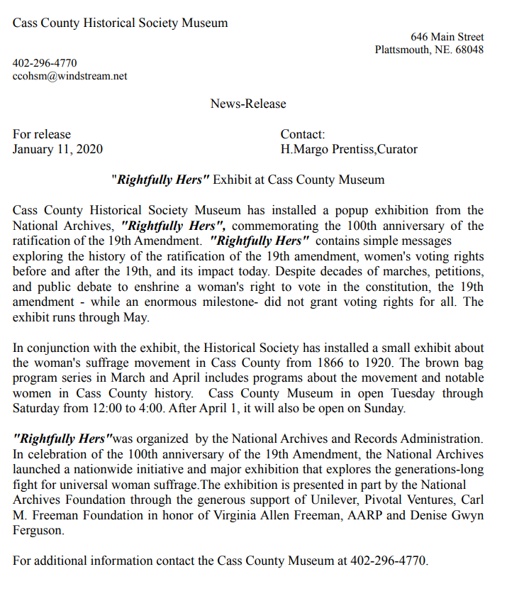 hist museum elections